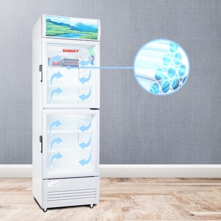 Tủ mát Sanaky 200 lít VH-258WL dàn lạnh ống nhôm